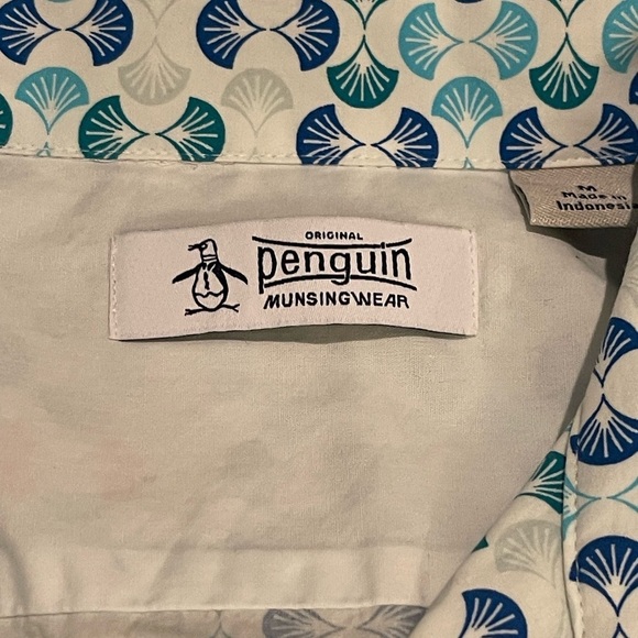 Penguin munsingwear NWT cotton viscose blend button up short sleeve - Picture 8 of 11